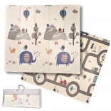 Tapis éducatif pliable en mousse rue/forêt