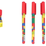 Stylo à bille encre bleue 0,7 mm – motif à petits carreaux