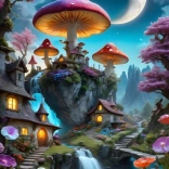 Puzzle Ville Champignon 1000 pièces
