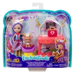 Enchantimals coffret thématique poupée avec animaux et accessoires