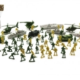 Ensemble de petits soldats en plastique avec accessoires, 81 pièces