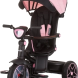 Tricycle avec auvent et boîte musicale Chipolino Derby 2-en-1 Flamingo