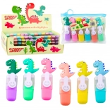 Set de mini surligneurs avec clips dinosaures dans un étui, 6 pcs