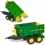 Grande remorque basculante à deux essieux JOHN DEERE pour tracteurs Rolly Toys