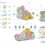 Blocs de construction BIO pour enfants 18m+ set de 30 pièces couleurs pastel avec bords arrondis