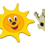 Dodo aimant décoratif en bois soleil