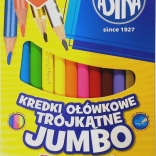 Astra crayons jumbo triangulaires 12 pcs avec taille-crayon