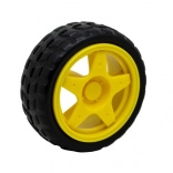 roue en plastique avec pneu pour robot Arduino 65 mm