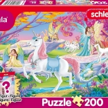 Puzzle bayala : elfes magiques 200 pièces avec figurine Schleich