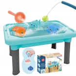 Woopie table de jeu 3-en-1 avec eau, bac à sable et pêche 6 pièces