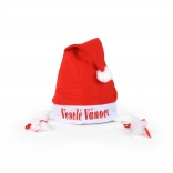 Chapeau de Noël avec tresses blanches