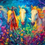 Puzzle Galop lumineux 1000 pièces