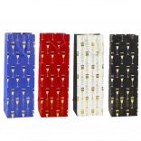 Sac cadeau pour bouteille avec motif de verres 36 × 12 × 10 cm