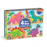 Mudpuppy puzzle dinosaures coffret 4 en 1