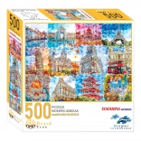 Puzzle Monuments en couleurs Brain Tree 500 pièces