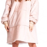 Cozy Noxxiez CH357 Beige - couverture sweat à capuche chaude pour ados et adultes