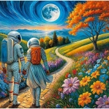 Puzzle CHERRY PAZZI – Amour cosmique, 1000 pièces