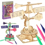 Kit scientifique sciences naturelles Éolienne 3D en bois – modèle DIY pour enfants
