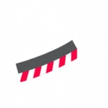 Bordures extérieures pour virage relevé 4/15° pour circuits CARRERA EVOLUTION, DIGITAL 132 et DIGITAL 124