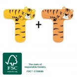 Lettre en bois T avec tigre small foot