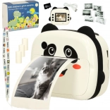 Appareil photo instantané pour enfants avec imprimante thermique Panda + carte 32 Go et papiers