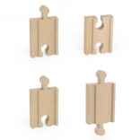 Petites voies ferrées en bois droites 4 pcs
