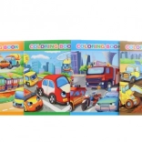 Coloriages moyens de transport avec autocollants