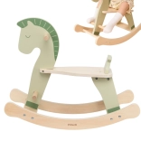 cheval à bascule en bois pour enfants 12m+ vert pastel