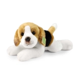 chien en peluche beagle couché 30 cm éco-responsable