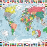 Puzzle Ravensburger Carte du monde colorée 1000 pièces