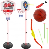 Set pour enfants 2-en-1 : basket et stand de tir avec hauteur réglable