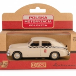 Voiture historique PRL Warszawa M20 taxi modèle sable