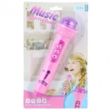 Microphone rose à piles