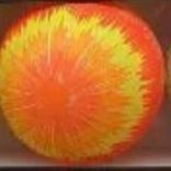 Balle en caoutchouc arc-en-ciel 22 cm