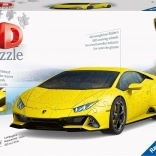 Modèle de puzzle 3D Lamborghini Huracán Evo jaune de Ravensburger