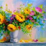 Puzzle ENJOY bouquet de fleurs jaunes 1000 pièces