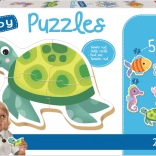 Educa baby puzzle animaux marins 5en1 (3–5 pièces)