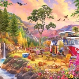 EUROGRAPHICS puzzle avec un motif de VW Bus – paradis pour campeurs 1000 pièces