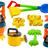 Set de sable Moulin à sable Pelle Râteau Arrosoir Moules Seau 10 pièces