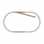 Ensemble de voies Piko B avec voie en impasse H0