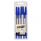 Lot de 5 stylos jetables – encre bleue