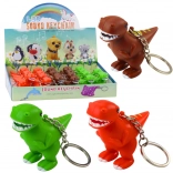 Porte-clés dinosaure avec lumière LED et son