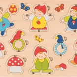 Goki encastrement en bois et modèle 3D Nains