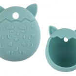 Étui en silicone pour Tamagotchi avec design de chat et teinte turquoise