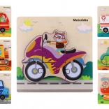 puzzle en bois à encastrer véhicules