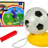 Ensemble ballon de football sur corde avec pompe