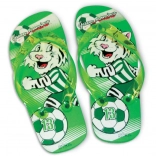 Sandales MaDe avec tigre et ballon de football vertes