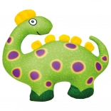 Bino dinosaure vert peluche câline