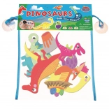 Autocollants de bain sur le thème des dinosaures avec filet