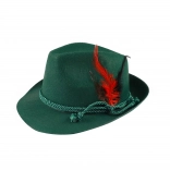 Chapeau tyrolien de chasseur avec plume pour adultes